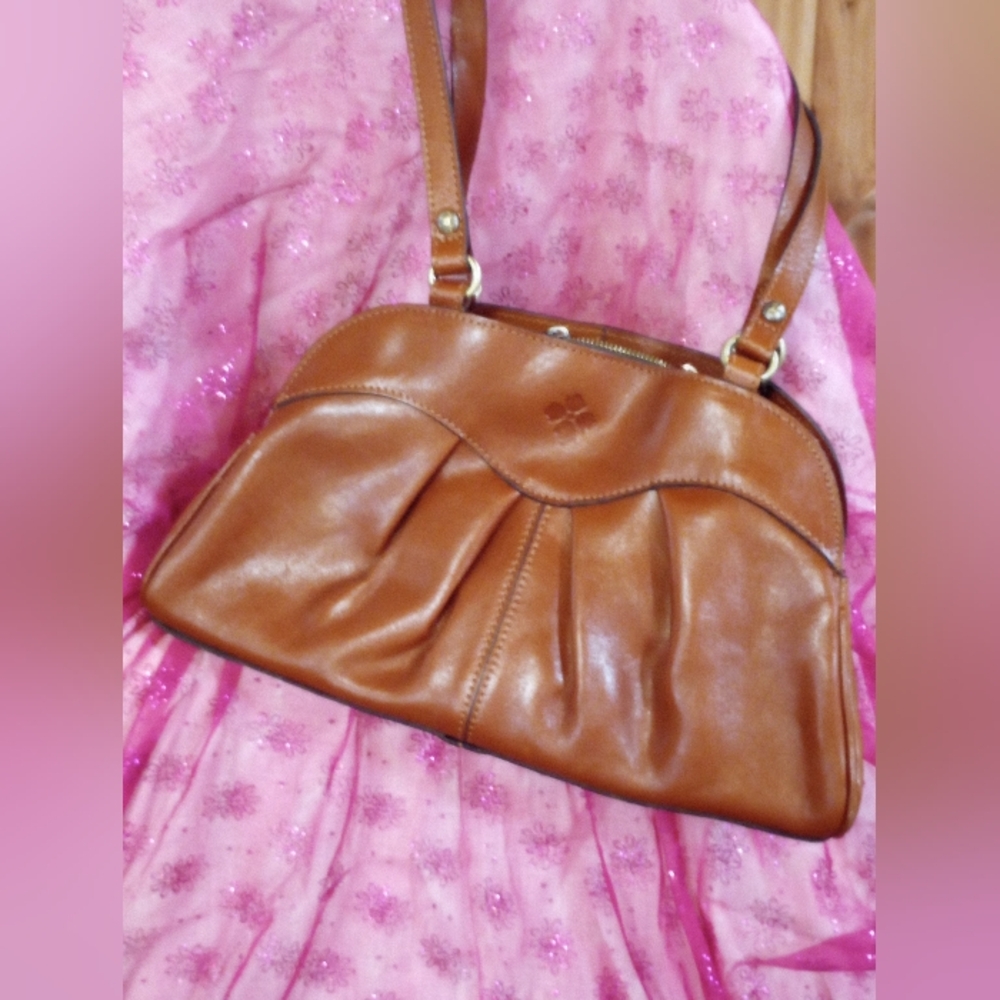 Patricia Nash Tan Leather Shoulder Bag
